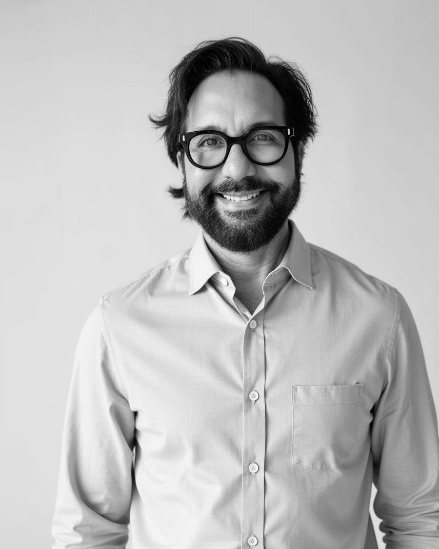Gary Bonilla, principal of FastMora — black and white portrait